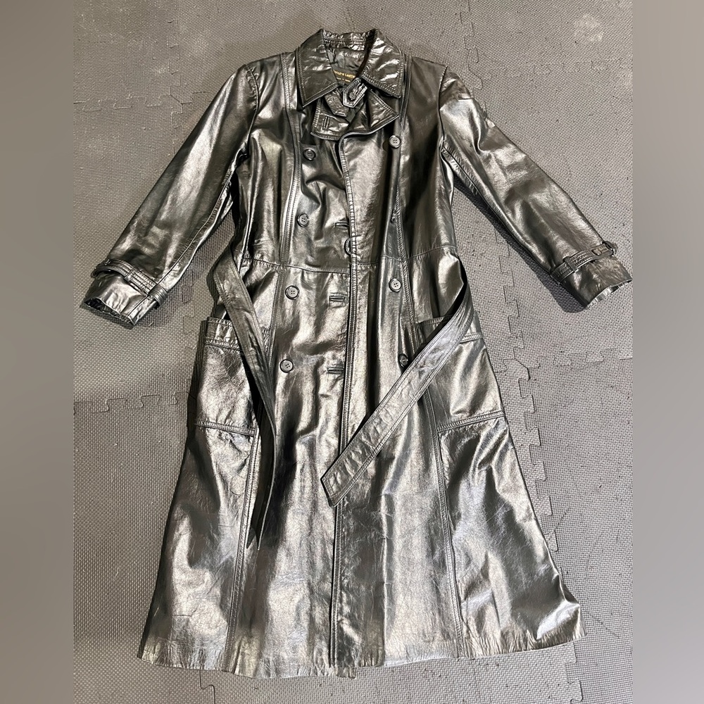 Vintage Leather Trench Coat